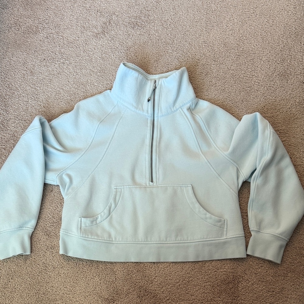 Light Blue Women's Quarter-Zip Pullover